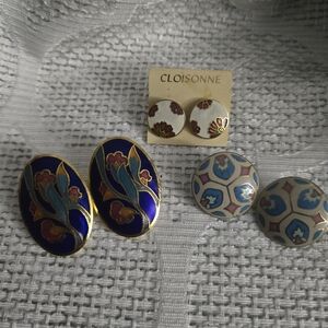 Vintage Cloisonne Earrings Bundle